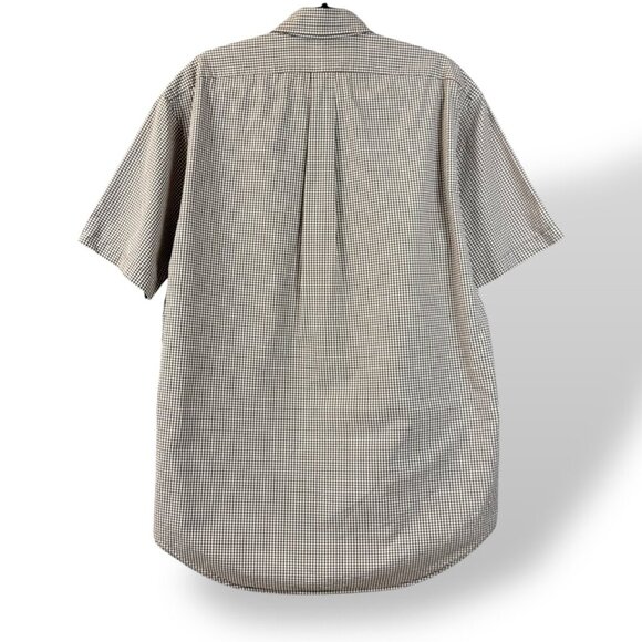 Ralph Lauren Blake Shirt Mens Sz M Brown Check Short Sleeve Button Pony Logo - Picture 5 of 9